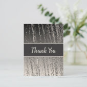 Hartelijk dank voor de Silver Metallic Stripe-waar Briefkaart (Staand voorkant)