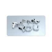 Hartelijk dank voor de Silver Wedding Jubileum Lab Etiket (Voorkant)