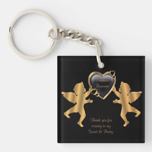 Hartelijk dank voor de sleutelketen, liefje 16 sleutelhanger (voorkant)