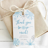 Hartelijk dank voor de sneeuw cadeaulabel