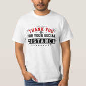 Hartelijk dank voor de sociale afstand White T-shirt (Voorkant)