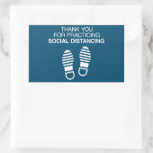 Hartelijk dank voor de sociale vervorming rechthoekige sticker (Tas)