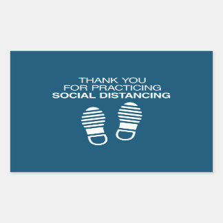 Hartelijk dank voor de sociale vervorming rechthoekige sticker