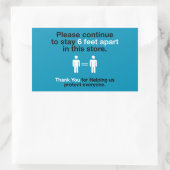 Hartelijk dank voor de sociale vervorming rechthoekige sticker (Tas)