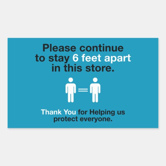 Hartelijk dank voor de sociale vervorming rechthoekige sticker (Voorkant)