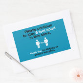 Hartelijk dank voor de sociale vervorming rechthoekige sticker (Envelop)