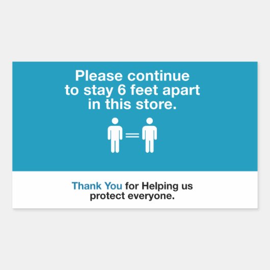 Hartelijk dank voor de sociale vervorming rechthoekige sticker (Voorkant)