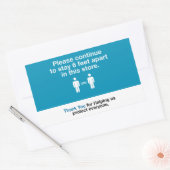 Hartelijk dank voor de sociale vervorming rechthoekige sticker (Envelop)