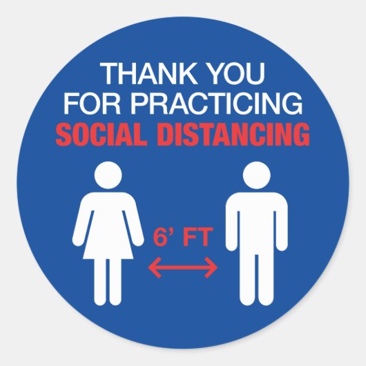 Hartelijk dank voor de sociale vervorming ronde sticker (Voorkant)