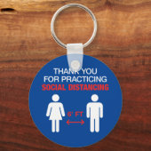 Hartelijk dank voor de sociale vervorming sleutelhanger (Voorkant)