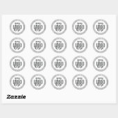 Hartelijk dank voor de spaarzame Silver Glitter Bu Ronde Sticker (Vel)