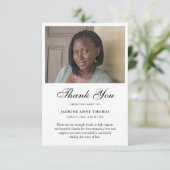 Hartelijk dank voor de speciale begrafenisfotosymp bedankkaart (Staand voorkant)