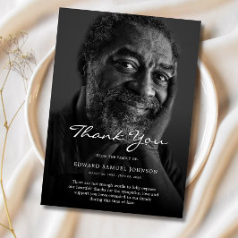 Hartelijk dank voor de speciale begrafenisfotosymp bedankkaart