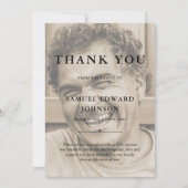 Hartelijk dank voor de speciale begrafenisfotosymp bedankkaart (Voorkant)