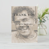 Hartelijk dank voor de speciale begrafenisfotosymp bedankkaart (Staand voorkant)