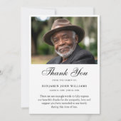 Hartelijk dank voor de speciale begrafenisfotosymp bedankkaart (Voorkant)