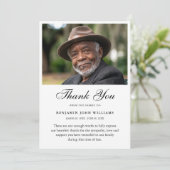 Hartelijk dank voor de speciale begrafenisfotosymp bedankkaart (Staand voorkant)