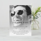 Hartelijk dank voor de speciale begrafenisfotosymp bedankkaart (Staand voorkant)