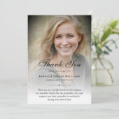 Hartelijk dank voor de speciale begrafenisfotosymp bedankkaart (Staand voorkant)