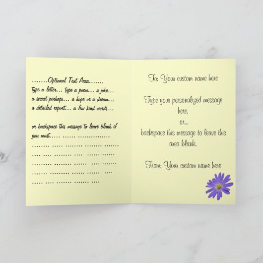 Hartelijk dank voor de speciale blauwe ventilator  bedankkaart (Binnen)