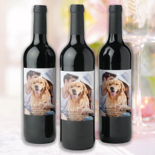 Hartelijk dank voor de speciale foto van Dog Weddi Wijn Etiket