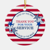 Hartelijk dank voor de staffels van uw servicevete keramisch ornament (Voorkant)