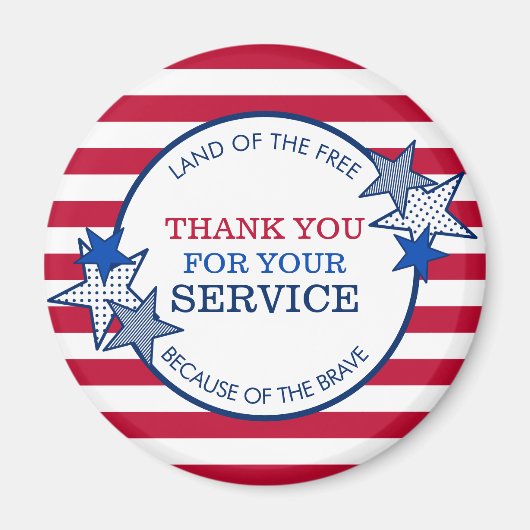 Hartelijk dank voor de staffels van uw servicevete magneet (Voorkant)