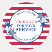 Hartelijk dank voor de staffels van uw servicevete ronde sticker (Voorkant)
