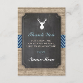 Hartelijk dank voor de Stag Rustic Cards Wood Chal Bedankkaart