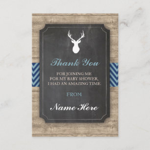 Hartelijk dank voor de Stag Rustic Cards Wood Chal Bedankkaart