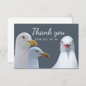 Hartelijk dank voor de steun van de hele US Seagul Bedankkaart (Voorkant / Achterkant)