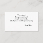 Hartelijk dank voor de sympathie-rozen informatiekaartje (Achterkant)