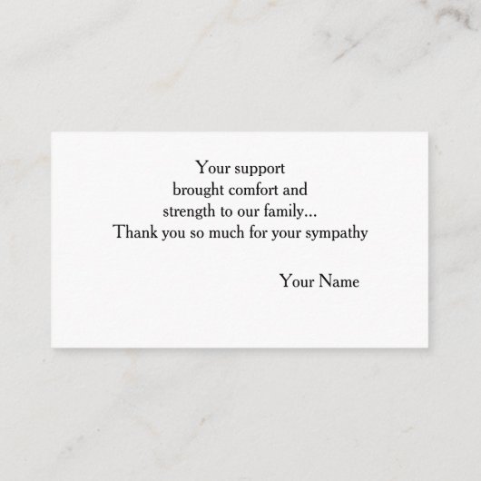 Hartelijk dank voor de sympathie-rozen informatiekaartje (Achterkant)