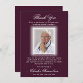 Hartelijk dank voor de sympathie van de EGGPLANT | Bedankkaart (Voorkant / Achterkant)