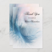 Hartelijk dank voor de sympathie van de Feather Ai Bedankkaart (Voorkant / Achterkant)