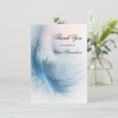 Hartelijk dank voor de sympathie van de Feather Ai Bedankkaart (Staand voorkant)
