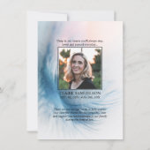 Hartelijk dank voor de sympathie van de Feather Ai Bedankkaart (Achterkant)