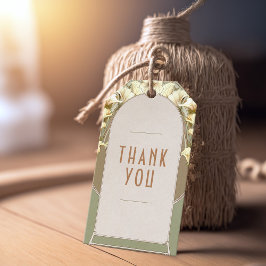 Hartelijk dank voor de  tag Art Nouveau Cadeaulabel