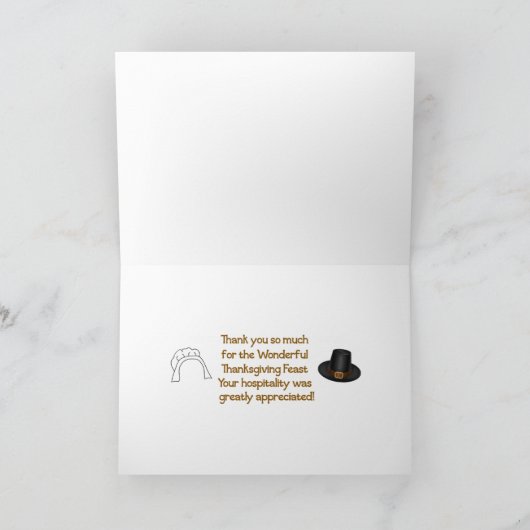 Hartelijk dank voor de Thanksgiving Feast Card Bedankkaart (Binnen)