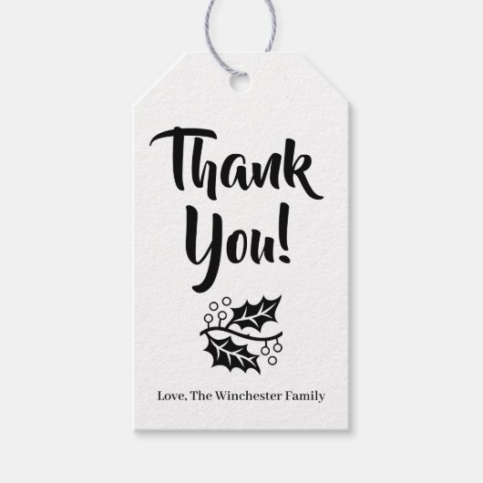 Hartelijk dank voor de Thanksgiving van het snijbl Cadeaulabel (Voorkant)