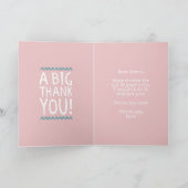 Hartelijk dank voor de trendy typografische pastel kaart (Binnen)