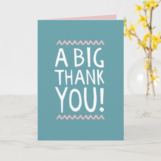 Hartelijk dank voor de trendy typografische pastel kaart (Gele Bloem)