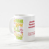 Hartelijk dank voor de Typografische Bedankt Beric Koffiemok (Voorkant links)