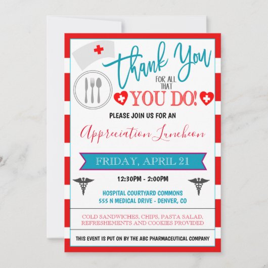 Hartelijk dank voor de uitnodiging van het eveneme (Voorkant)