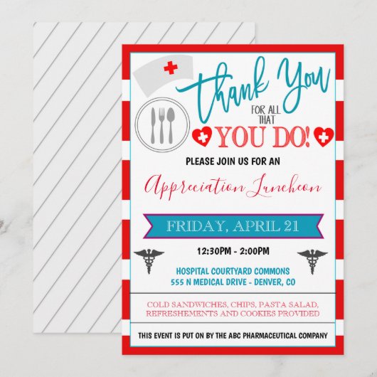 Hartelijk dank voor de uitnodiging van het eveneme (Voorkant / Achterkant)