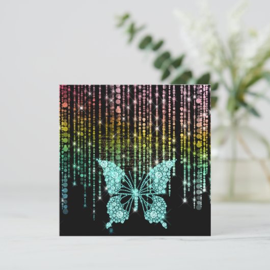 Hartelijk dank voor de vele Butterfly Kaart (Staand voorkant)