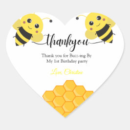 Hartelijk dank voor de verjaardag van Buzz Hart Sticker