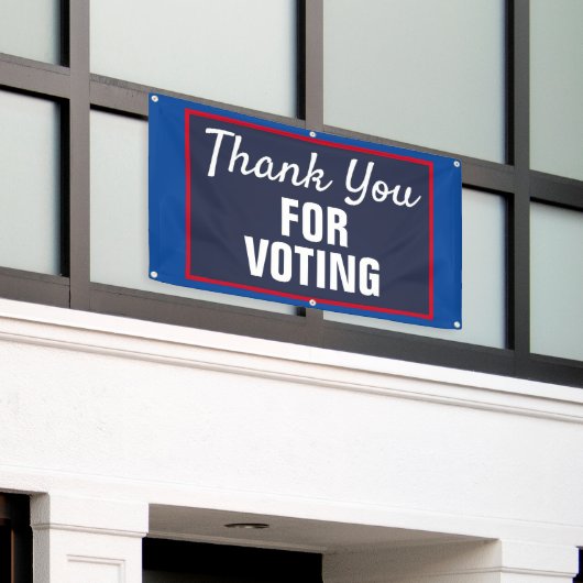Hartelijk dank voor de verkiezingen van 2020 spandoek (Buitenkant Gebouw)