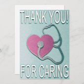 Hartelijk dank voor de verzorging van verpleegkund bedankkaart (Voorkant / Achterkant)