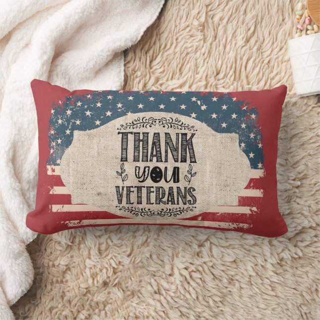 Hartelijk dank voor de veteranen Lumbar Pillow Kussen (Deken)